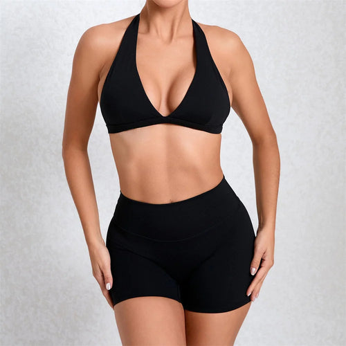 1/2PCS Gym Halter Yoga Set Women Gym Sportswear Outfits
