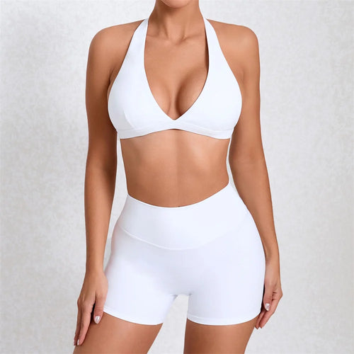 1/2PCS Gym Halter Yoga Set Women Gym Sportswear Outfits